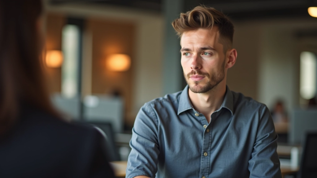 Twee collega's in gesprek, één luistert aandachtig naar feedback